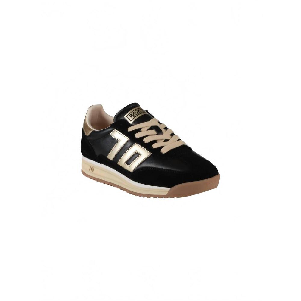 NEW BACK 70 women's jogger n sneakers in black gold